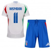 Italia Giacomo Raspadori #11 Vieras Peliasu Lasten EM-Kisat 2024 Lyhythihainen (+ Lyhyet housut)